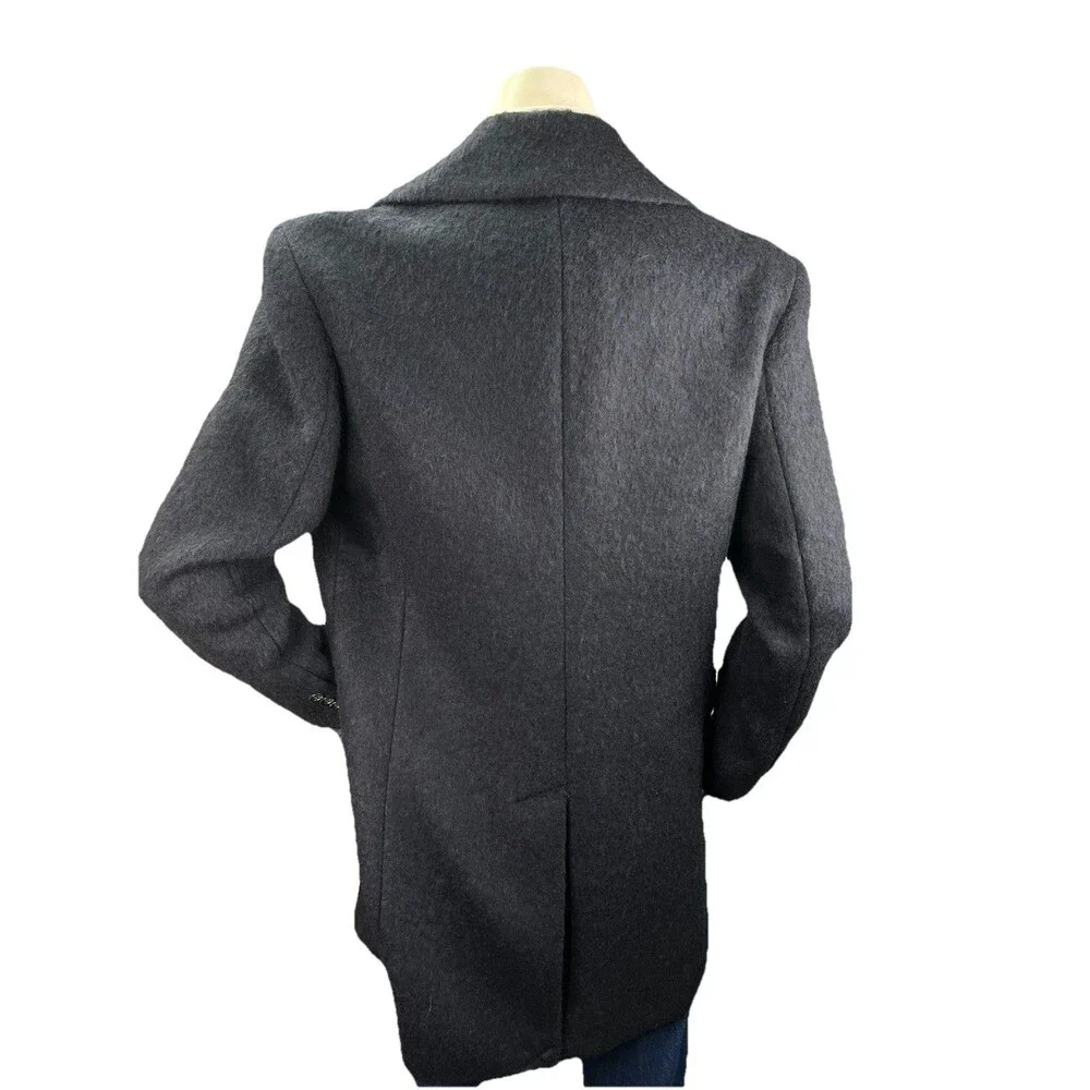 J.Crew Ludlow Men 38S Topcoat Heavyweight Italian Wool Navy Overcoat Peacoat